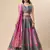 Teal Colour Jacquard Fabric Weaving Lehenga Choli