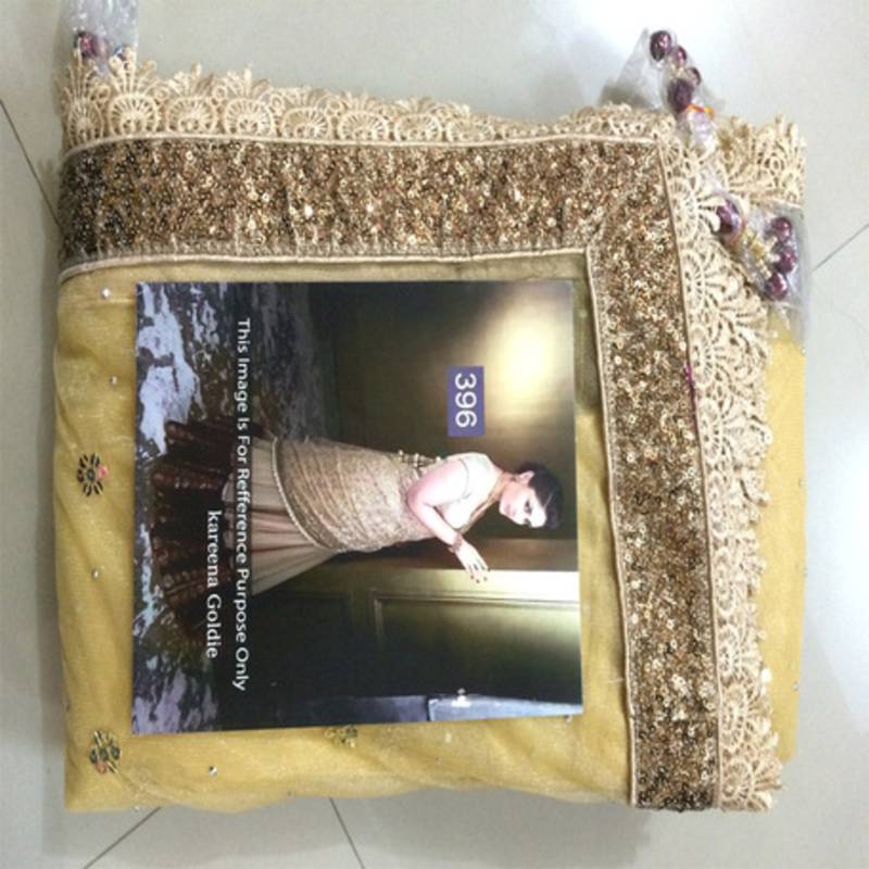 Kareena Kapoor Beige Net Bollywood Lehenga Choli.