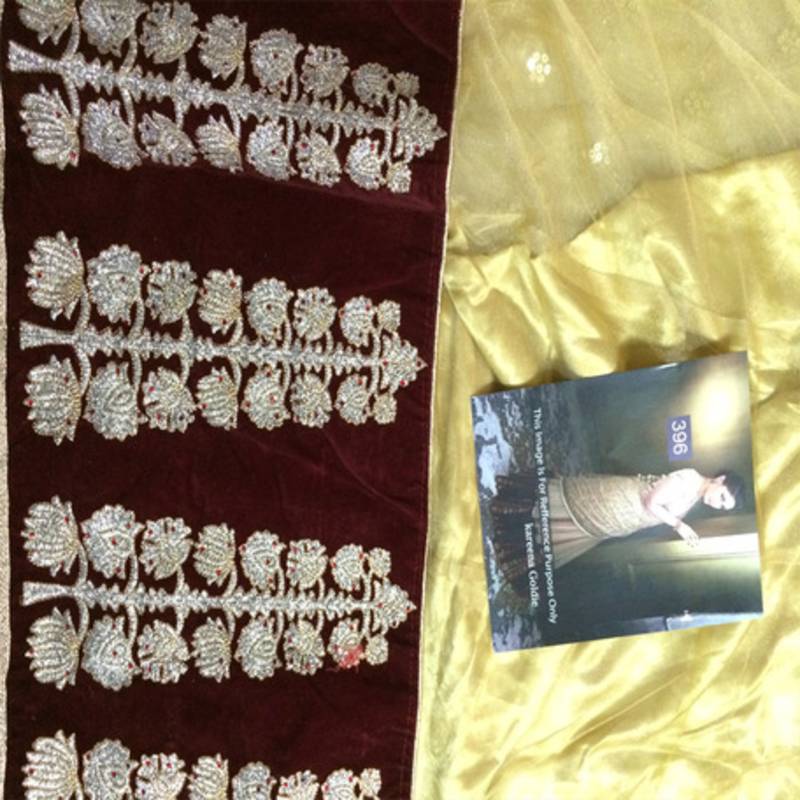 Kareena Kapoor Beige Net Bollywood Lehenga Choli.