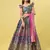 Teal blue Colour Jacquard Fabric Weaving Lehenga Choli