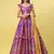 Purple Colour Jacquard Fabric Weaving Lehenga Choli