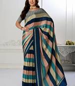 Multi Crepe Silk Blend Saree With Girlish Digital Print