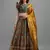 Dark Green Colour Jacquard Fabric Weaving Lehenga Choli