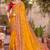 Heavy Designer Zari Embroidery Work Yellow Colour Partywear Saree