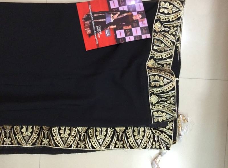 Divyanka Tripathi Black Georgette Bollywood Lehenga Choli.