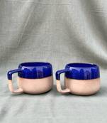 Lapis Lazuli Serenity: Hand-Painted Studio Pottery Ceramic Cuddle Mug Inspired by Calming Blue Hues