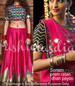 Sonam Kapoor Pink Georgette Bollywood Lehenga Choli.
