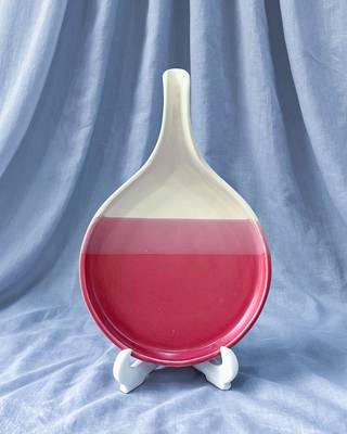 Tricolor Delight: Matte White, Pink, and Dark Pink Serving Baking Pizza Tray 1