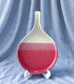 Tricolor Delight: Matte White, Pink, and Dark Pink Serving Baking Pizza Tray