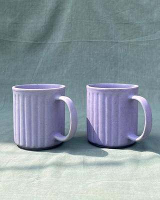 Artisanal Tranquility: Studio Pottery Ceramic Lavender Serenity Mug with Matte Finish 3
