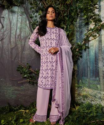 Lilac kurta set 1
