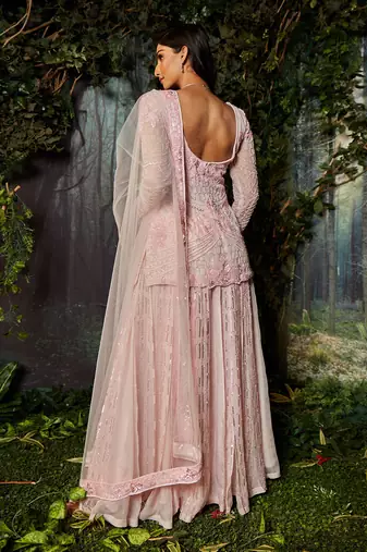 Pink sharara set