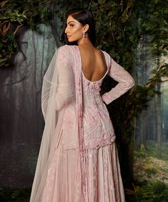 Pink sharara set 4