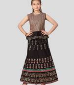 Aarika girls black colour lehenga choli