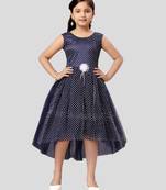 Aarika girls navy blue color frock