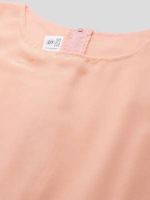 Aarika womens peach color georgette middi 2