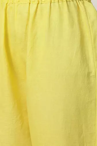 Bright yellow kalie kurta set