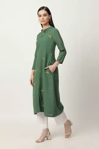 Deep green keeley kurta set
