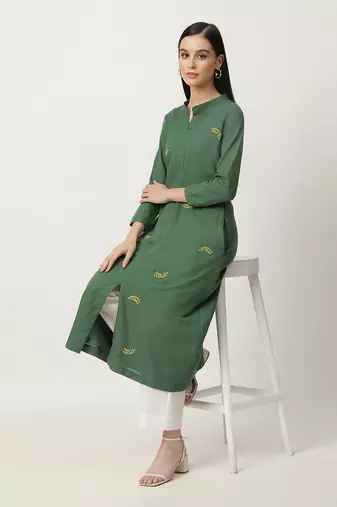 Deep green keeley kurta set