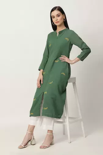 Deep green keeley kurta set