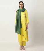 Bright yellow leslie kurta set