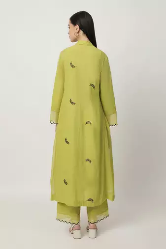 Grass green tracey kurta set