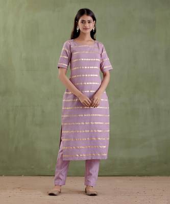 Lilac gayatri devi kurta set 1