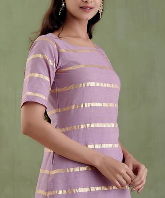 Lilac gayatri devi kurta set 4