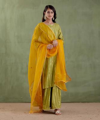 Green lakshmibai kurta set 1