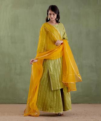 Green lakshmibai kurta set 5