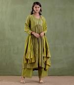 Forest green rudramma kurta set
