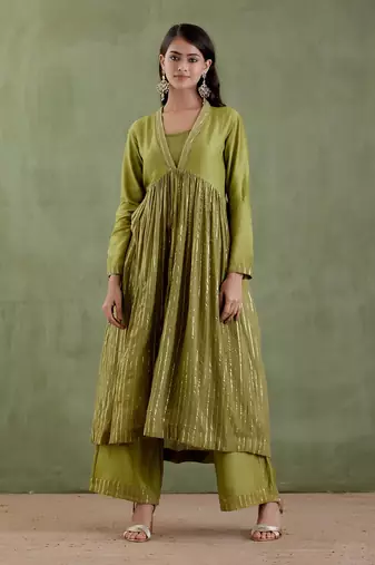 Forest green rudramma kurta set