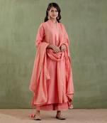 Light orange samyukta kurta set