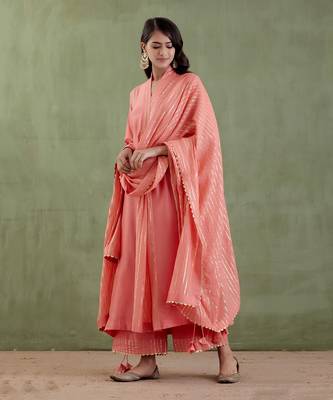 Light orange samyukta kurta set 2