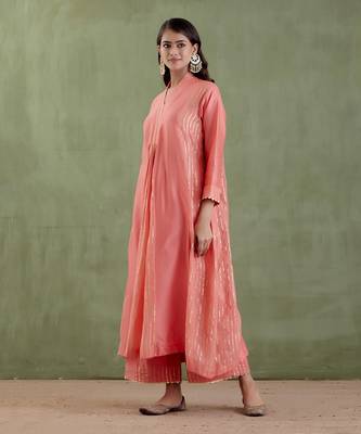 Light orange samyukta kurta set 4