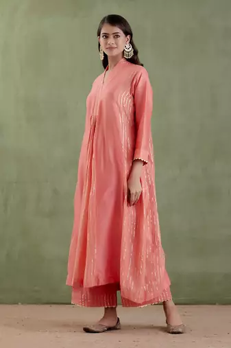 Light orange samyukta kurta set