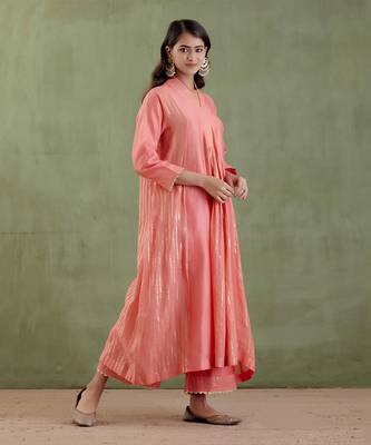 Light orange samyukta kurta set 5