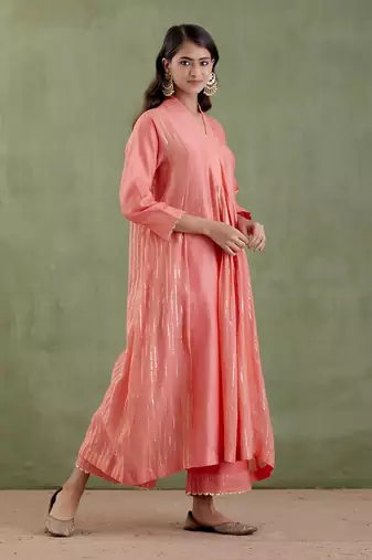 Light orange samyukta kurta set