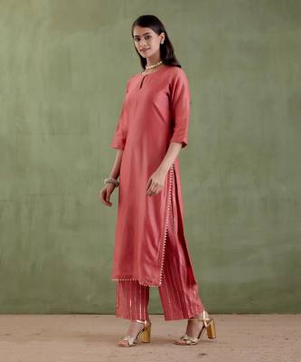 Red durgavati kurta set 3