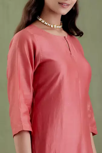 Red durgavati kurta set