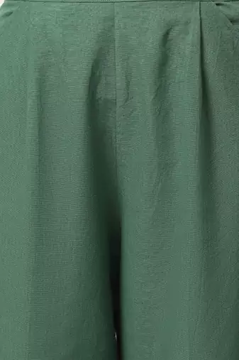 Ivory & deep green annie pant set
