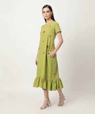 Green litzy dress 2