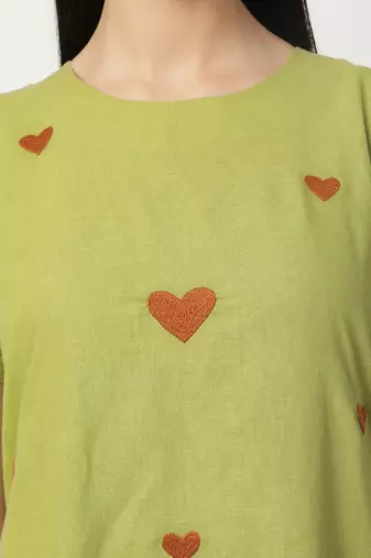 Green litzy dress