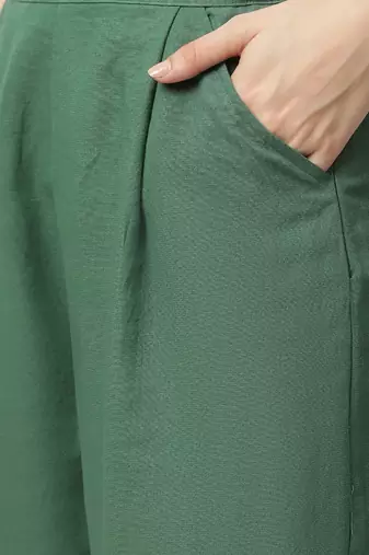 Deep green fannie pant