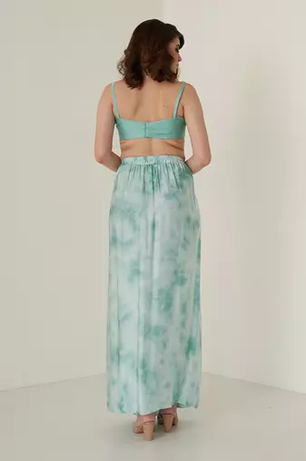 Aqua modal satin co ord set