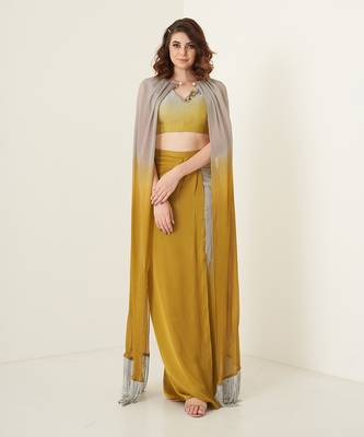 Mustard modal satin co ord set 2
