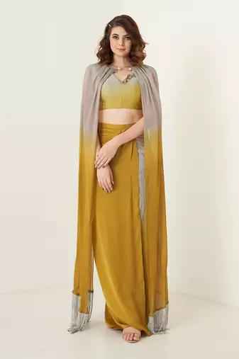 Mustard modal satin co ord set