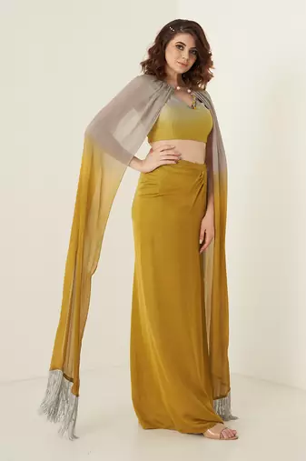 Mustard modal satin co ord set
