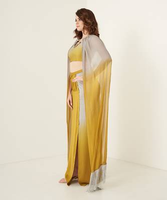 Mustard modal satin co ord set 4