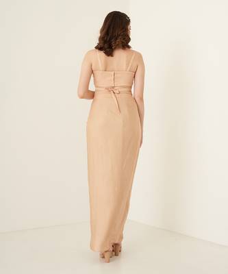 Peach dhoti shirt set 4